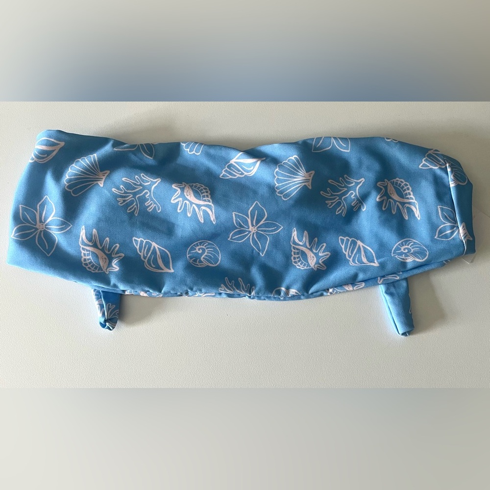 ama bikini tie front strapless top